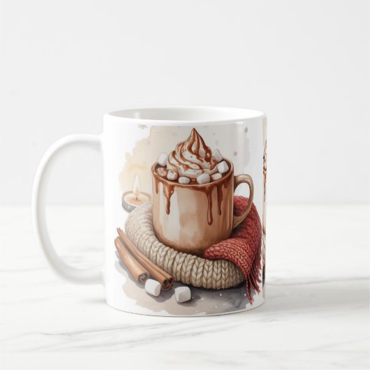 Stay Cozy - Watercolor Winter Mug Kaffeetasse (Links)