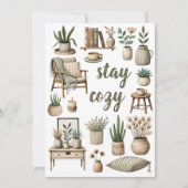 Stay cozy- Wohlfühl Einladung (Vorderseite)