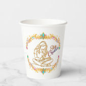 Stay Creative Gold Line Art 8oz Papiertasse | Küns Pappbecher (Rückseite)