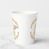 Stay Creative Gold Line Art 8oz Papiertasse | Küns Pappbecher (Rechts)