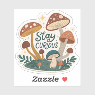 Stay Curious | Whimsical Adventure-Inspired Sticke Aufkleber