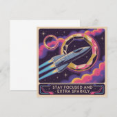 Stay Focused And Extra Sparkly Einladung (Vorne/Hinten)