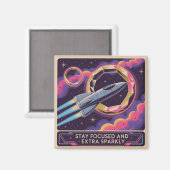 Stay Focused And Extra Sparkly Magnet (Vorderseite/Rückseite)