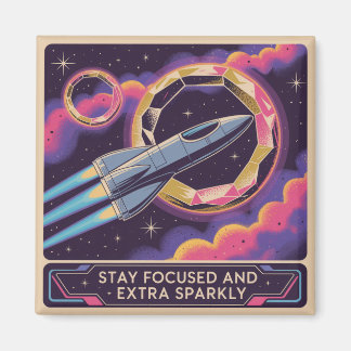 Stay Focused And Extra Sparkly Magnet