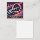 Stay Focused And Extra Sparkly Quadratische Visitenkarte (Vorne/Hinten)