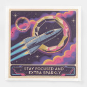 Stay Focused And Extra Sparkly Serviette (Vorderseite)