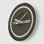 Stay Focused Motivational Wall Clock – Inspiration Große Wanduhr (Winkel)