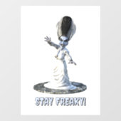 Stay Freaky! Bride of Frankenstein Fensteraufkleber (Blatt)