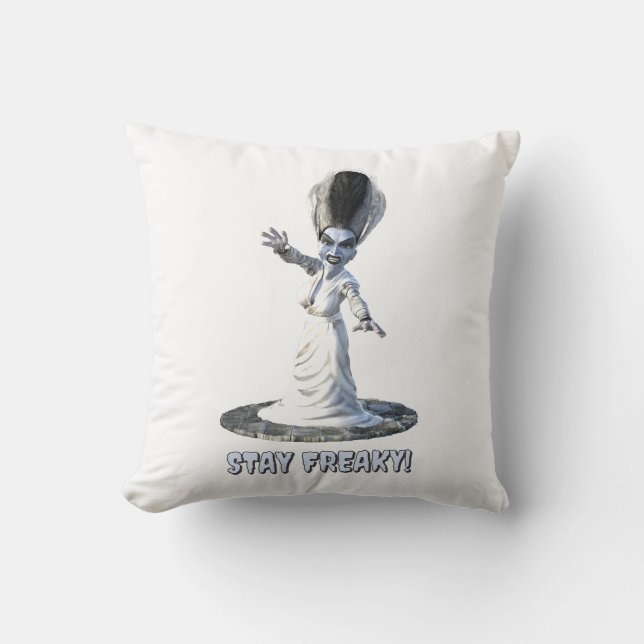 Stay Freaky! Bride of Frankenstein Kissen (Vorderseite)