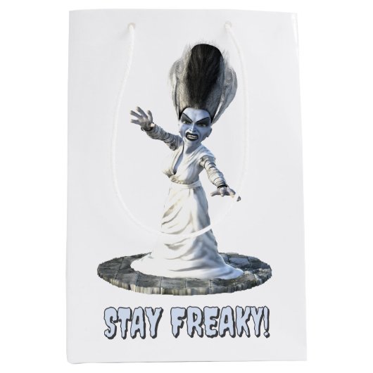 Stay Freaky! Bride of Frankenstein Mittlere Geschenktüte (Vorderseite)