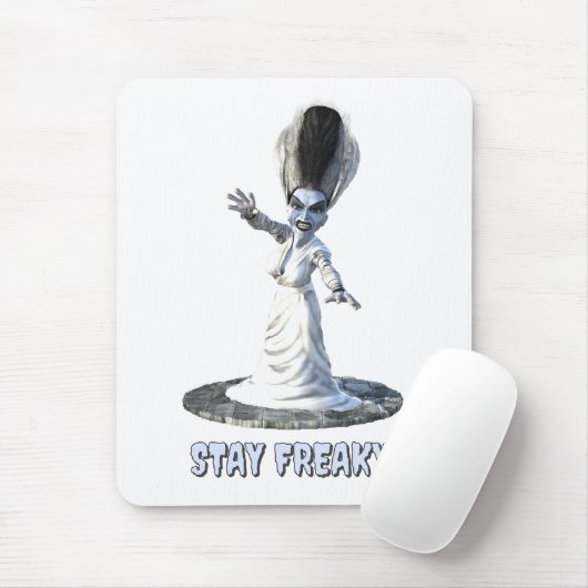 Stay Freaky! Bride of Frankenstein Mousepad (Mit Mouse)