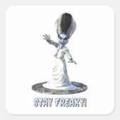 Stay Freaky! Bride of Frankenstein Quadratischer Aufkleber (Vorderseite)
