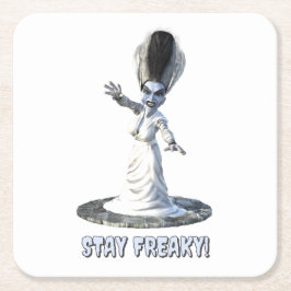 Stay Freaky! Bride of Frankenstein Rechteckiger Pappuntersetzer
