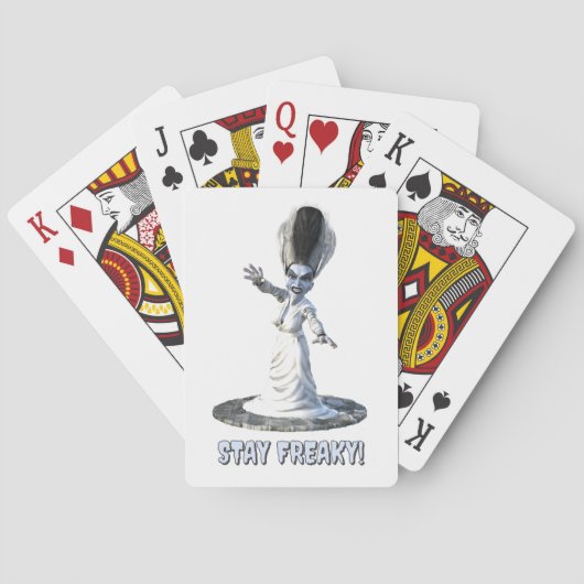 Stay Freaky! Bride of Frankenstein Spielkarten (Rückseite)