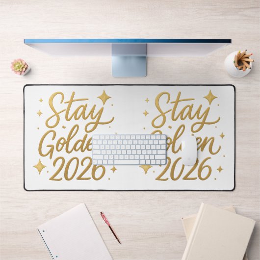 Stay Golden 2026 – Inspiring Office Mouse Pad Schreibtischunterlage (Büro 1)