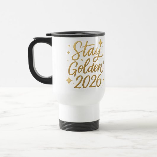 Stay Golden 2026 – Insulated Travel Mug Reisebecher (Links)