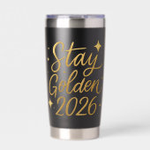 Stay Golden 2026 – Insulated Travel Mug Thermobecher (Vorderseite)