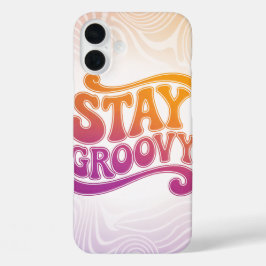 Stay Groovy Pink Purple Retro Phone Case
