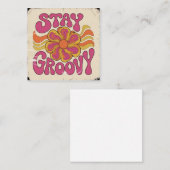 Stay Groovy Quadratische Visitenkarte (Vorne/Hinten)