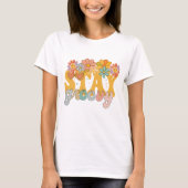 Stay Groovy Retro Hippie T-Shirt (Vorderseite)