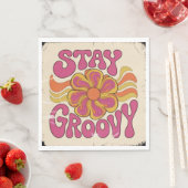 Stay Groovy Serviette (Beispiel)