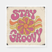 Stay Groovy Serviette (Vorderseite)