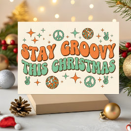 Stay Groovy This Christmas Feiertagskarte