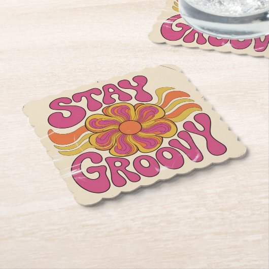 Stay Groovy Untersetzer (angewinkelt)