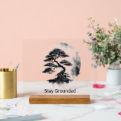 Stay Grounded Estilo Minimalista en Tinta Negra Acrylschild (Hochzeit)
