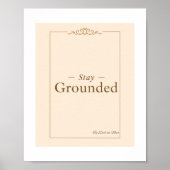Stay Grounded – Minimal Zen Word Poster (Vorne)