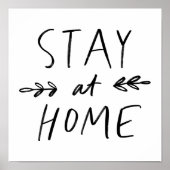 Stay Home | Hand Drawn Font Poster (Vorne)