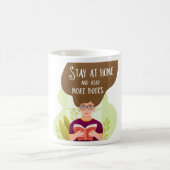 Stay Home Read More Books Book Lover Kaffeetasse (Mittel)