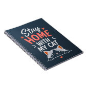 Stay Home With My Cat Cozy Introvert Cat Lover  Notizblock (Rechte Seite)