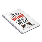 Stay Home With My Cat Cozy Introvert Cat Lover  Notizblock (Rechte Seite)