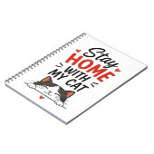 Stay Home With My Cat Cozy Introvert Cat Lover  Notizblock (Linke Seite)