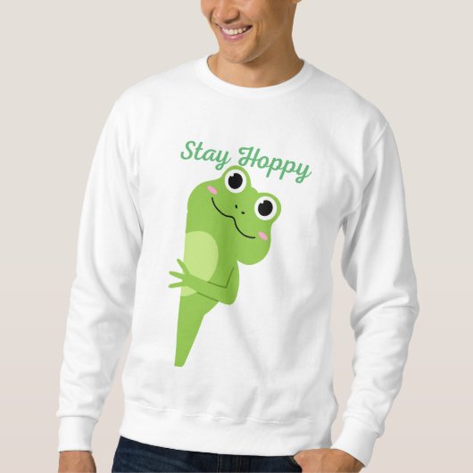 Stay Hoppy Cute Frog T-Shirt Sweatshirt (Vorderseite)