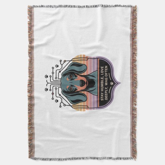 Stay Humble, Love Deeply, Wag Often Decke (Vorderseite Vertikal)