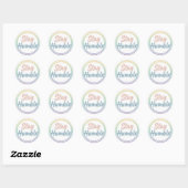 Stay Humble Pastel Quote Circle design Runder Aufkleber (Blatt)