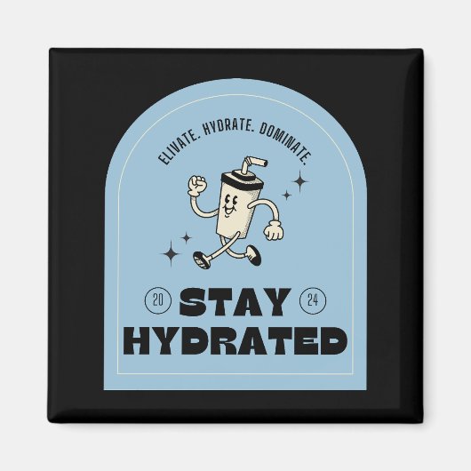 Stay Hydrated Retro Vintage Magnet Kitchen Locker (Vorne)