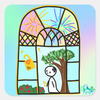 Stay in the Light Quadratischer Aufkleber