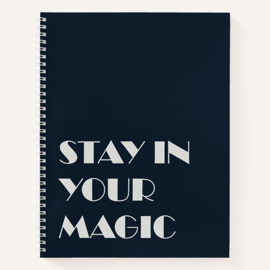 Stay In Your Magic Minimalist Notebook Notizblock (Vorderseite)