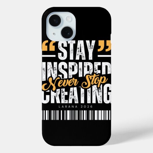 Stay Inspired Motivational Quote Phone Case (Rückseite)