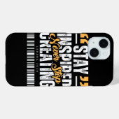 Stay Inspired Motivational Quote Phone Case (Rückseite (Horizontal))