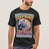 Stay Kind Stay Rare | Bold Rare Animal Quote T-Shi T-Shirt (Vorderseite)