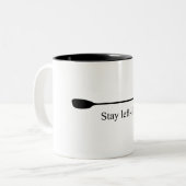 Stay Left-ish Kayak Paddle Zweifarbige Tasse (Vorderseite Links)