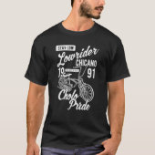 Stay Low Cholo Pride Chicano Lowrider Bicycle Retr T-Shirt (Vorderseite)