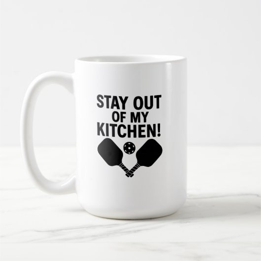 Stay Out of My Kitchen Premium Kaffeetasse (Links)