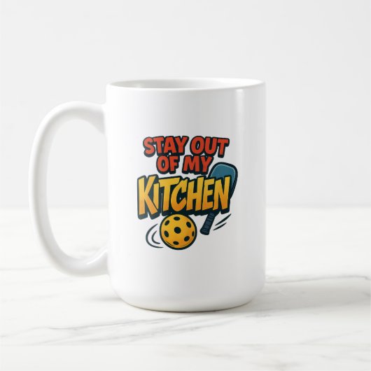 Stay Out of My Kitchen Premium Kaffeetasse (Links)
