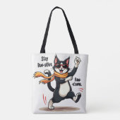 Stay Paw-sitive Wird Uplifting Feline Humor Art Tasche (Rückseite)