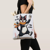 Stay Paw-sitive Wird Uplifting Feline Humor Art Tasche (Von Nahem)
